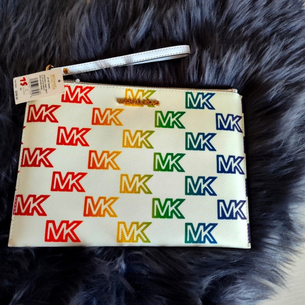 Michael Kors Rainbow Logo Wristlet
